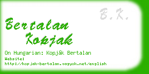 bertalan kopjak business card